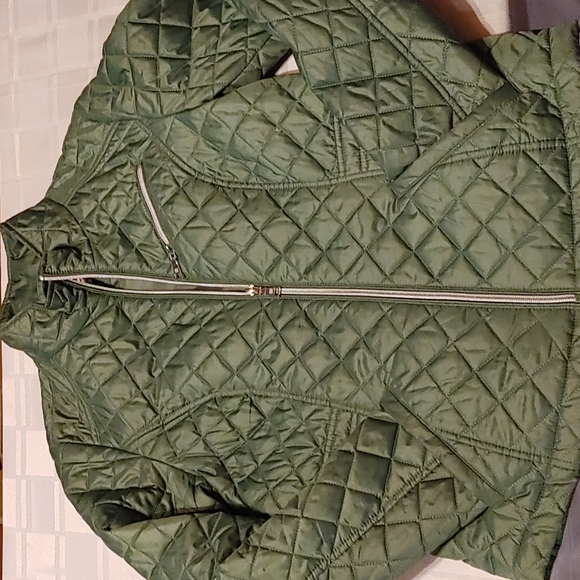 Laundry by Design" Green Midweight Quilted Jacket - Picture 9 of 12